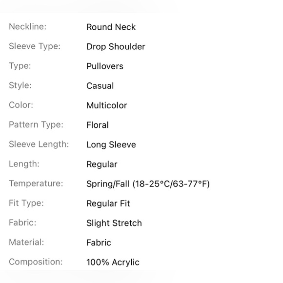 🌷3for$30🌷 Lightweight floral sweater - Picture 5 of 5